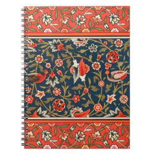 Bohemian Indisch-Persisches Blumenmuster Vintage R Notizblock
