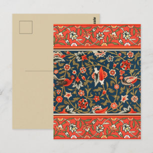 Bohemian Indisch-Persisches Blumenmuster Vintage R Postkarte