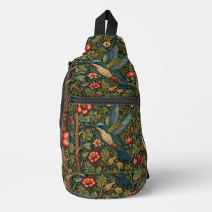 Bohemian Kolibri Kunst Boho Chic Botanik Crossbody Bag