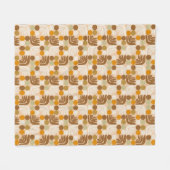 Bohemian Light Brown Fleecedecke (Vorderseite (Horizontal))