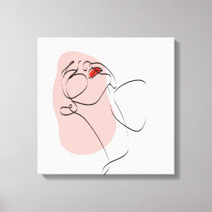 Bohemian Line Art Hintergrund Leinwanddruck