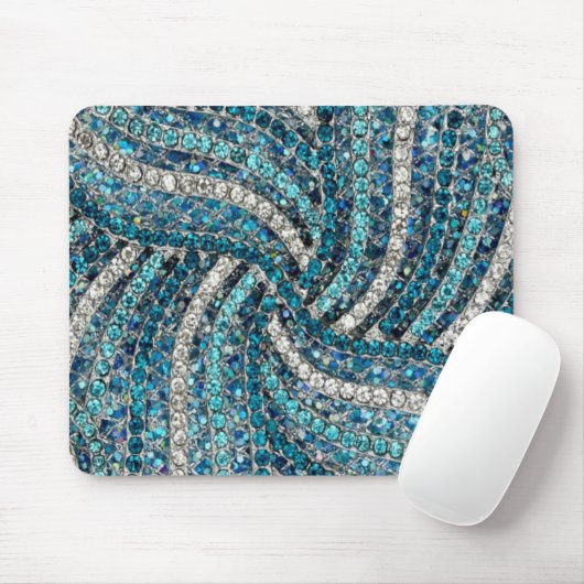 bohemian mädchenhafte silbergraue türkisblaue mousepad (Mit Mouse)