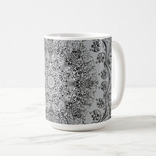 Bohemian Mandala Art Kaffeetasse | Elegant Boho Ch (VorderseiteRechts)