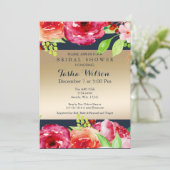 Bohemian Marine Gold moderne Dusche laden Einladung (Stehend Vorderseite)