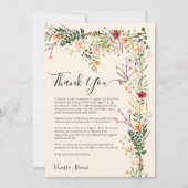 Bohemian meadow wild flowers spring graduation dankeskarte (Vorderseite)