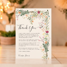 Bohemian meadow wild flowers spring graduation dankeskarte