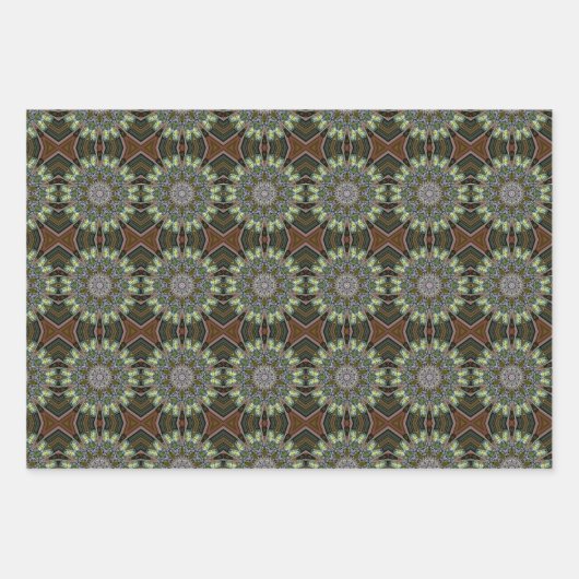 Bohemian Medalion Design Geschenkpapier Set (Vorderseite)