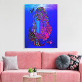 Bohemian Mermaid Canvas Wall Art Leinwanddruck (Insitu (Wohnzimmer))