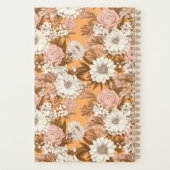 Bohemian Modern Orange and Peach Floral Planner Planer (Rückseite)