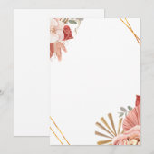 Bohemian Ornamental Florals Rose Einladung (Vorne/Hinten)