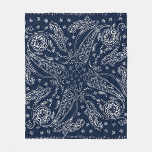 Bohemian Paisley Vintage Druck Fleecedecke