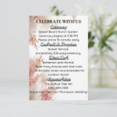 Bohemian pampas grass wedding details card begleitkarte (Stehend Vorderseite)
