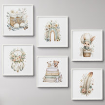 Bohemian Pastel Nursery Wall Art