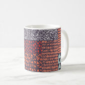 Bohemian Patchwork: nahtloses, handgezeichnetes De Kaffeetasse (VorderseiteRechts)
