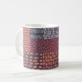 Bohemian Patchwork: nahtloses, handgezeichnetes De Kaffeetasse (Vorderseite Links)
