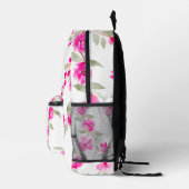 Bohemian pink cherry blossom name floral pattern bedruckter rucksack (Rechts)