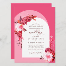 Bohemian Pink Fall Floral Arch Photo Wedding