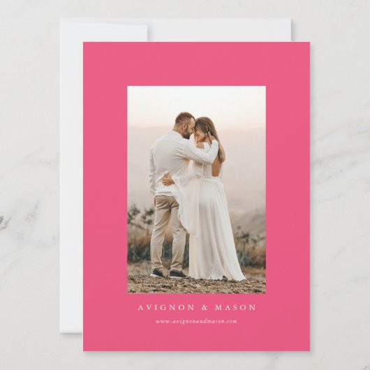 Bohemian Pink Fall Floral Arch Photo Wedding (Rückseite)