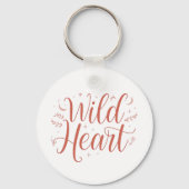 Bohemian Pink Script Typography Schlüsselanhänger (Vorderseite)