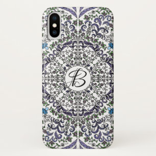 Bohemian-Rhapsodie kompliziertes florales Monogram Case-Mate iPhone Hülle