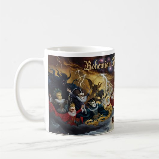 Bohemian Rhapsody Himmelsoper Kunstbecher Kaffeetasse (Links)