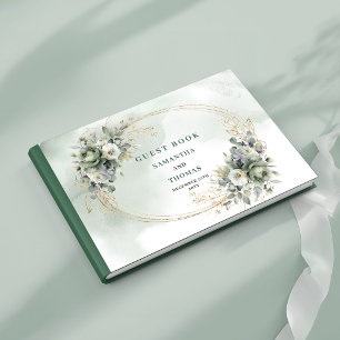 Bohemian Romance Dusty Green Hochzeitsgästebuch Gästebuch