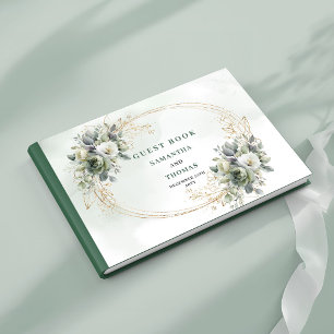 Bohemian Romance Dusty Green Hochzeitsgästebuch Gästebuch