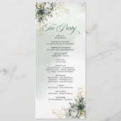 Bohemian Romance Staubgrün Botanische Hochzeit Pro Programm (Rückseite)