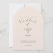 Bohemian romantic painted floral garden wedding einladung (Vorderseite)