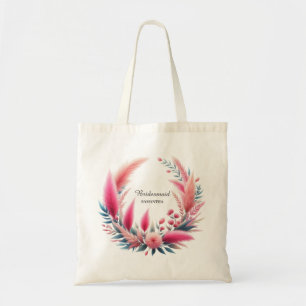 Bohemian Rosa Pampas Brautjungfer-Tasche Tragetasche