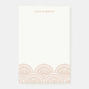 Bohemian Scallops Custom Post-It - Burnt Sienna Klebezettel