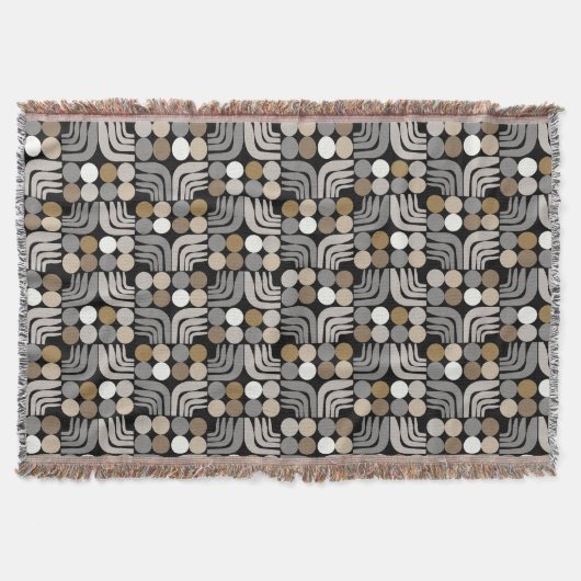 Bohemian Schwarz Grau Decke (Vorderseite)