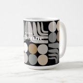Bohemian Schwarz Grau Kaffeetasse (VorderseiteRechts)