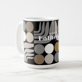 Bohemian Schwarz Grau Kaffeetasse (Vorderseite Links)