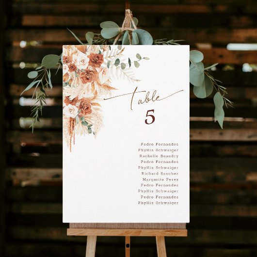 Bohemian Script Hochzeit Tischnummer