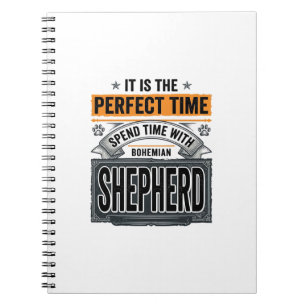 Bohemian Shepherd Vintage-Hundeliebhaber-Typografi Notizblock