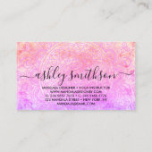 Bohemian Spiritual Pink Mandala Boho Visitenkarte (Rückseite)