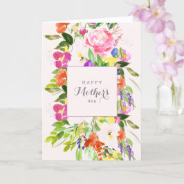 Bohemian Spring Floral Mother's Day Card Karte