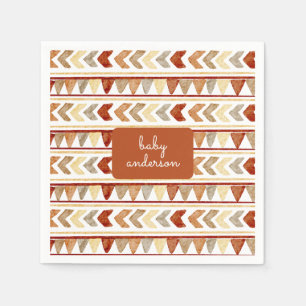 Bohemian-Stammesmuster-Baby-Party Serviette