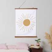 Bohemian Sunshine Style, Boho Sunshine Wandteppich Mit Holzrahmen (Schlafzimmer)