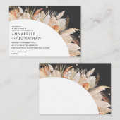 Bohemian Terracotta Pampas Gras Hochzeit ni Mitteilungskarte (Vorne/Hinten)