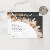 Bohemian Terracotta Pampas Gras Hochzeit ni Mitteilungskarte (Vorderseite/Rückseite Beispiel)