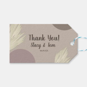 Bohemian Thank You Pampas Formen Geschenkanhänger