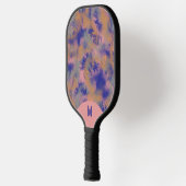Bohemian Tie-dyed Vibrant Purple Monogramed Pickleball Schläger (Links)