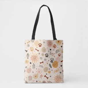 Bohemian-Tierträger-Tasche   Terrakotta-Pfotenabdr Tasche