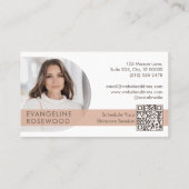 Bohemian Watercolor Floral Skincare Esthetician Visitenkarte (Rückseite)