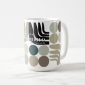 Bohemian Weiß Schwarz Grau Kaffeetasse (VorderseiteRechts)