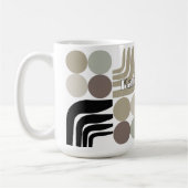 Bohemian Weiß Schwarz Grau Kaffeetasse (Links)