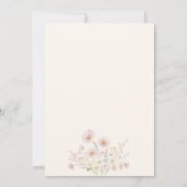 Bohemian Whimsical Wildflowers Wedding Einladung (Rückseite)