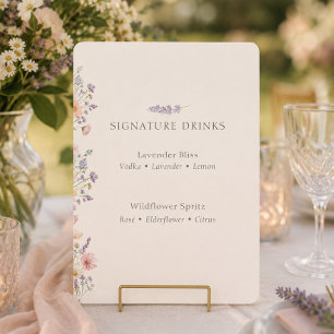 Bohemian Wildflowers Signature Drinks Hochzeit